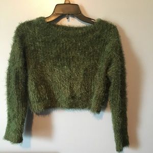 Forever 21 cropped fuzzy sweater